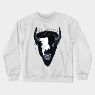 Dead Eyes Buffalo Skull Art Crewneck Sweatshirt